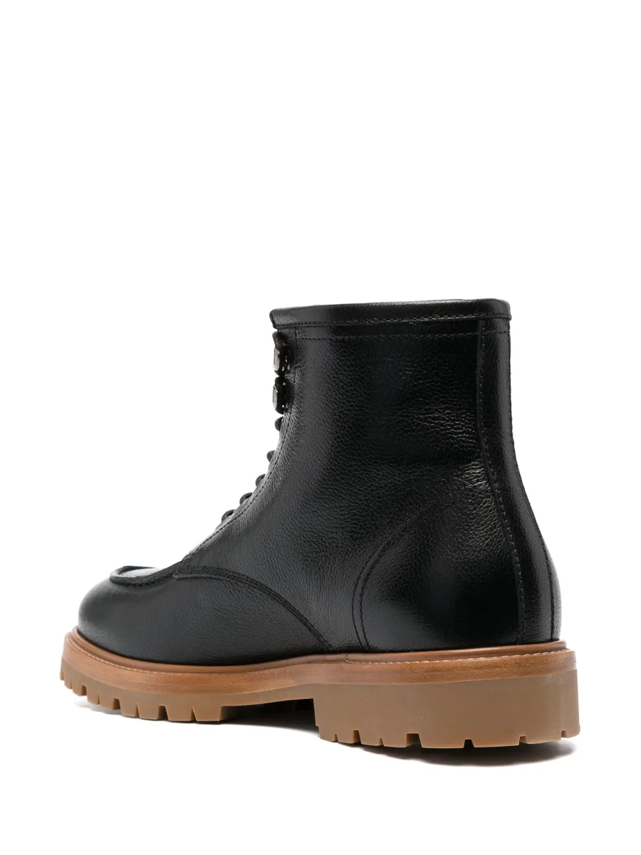 lace-up leather ankle boots 5