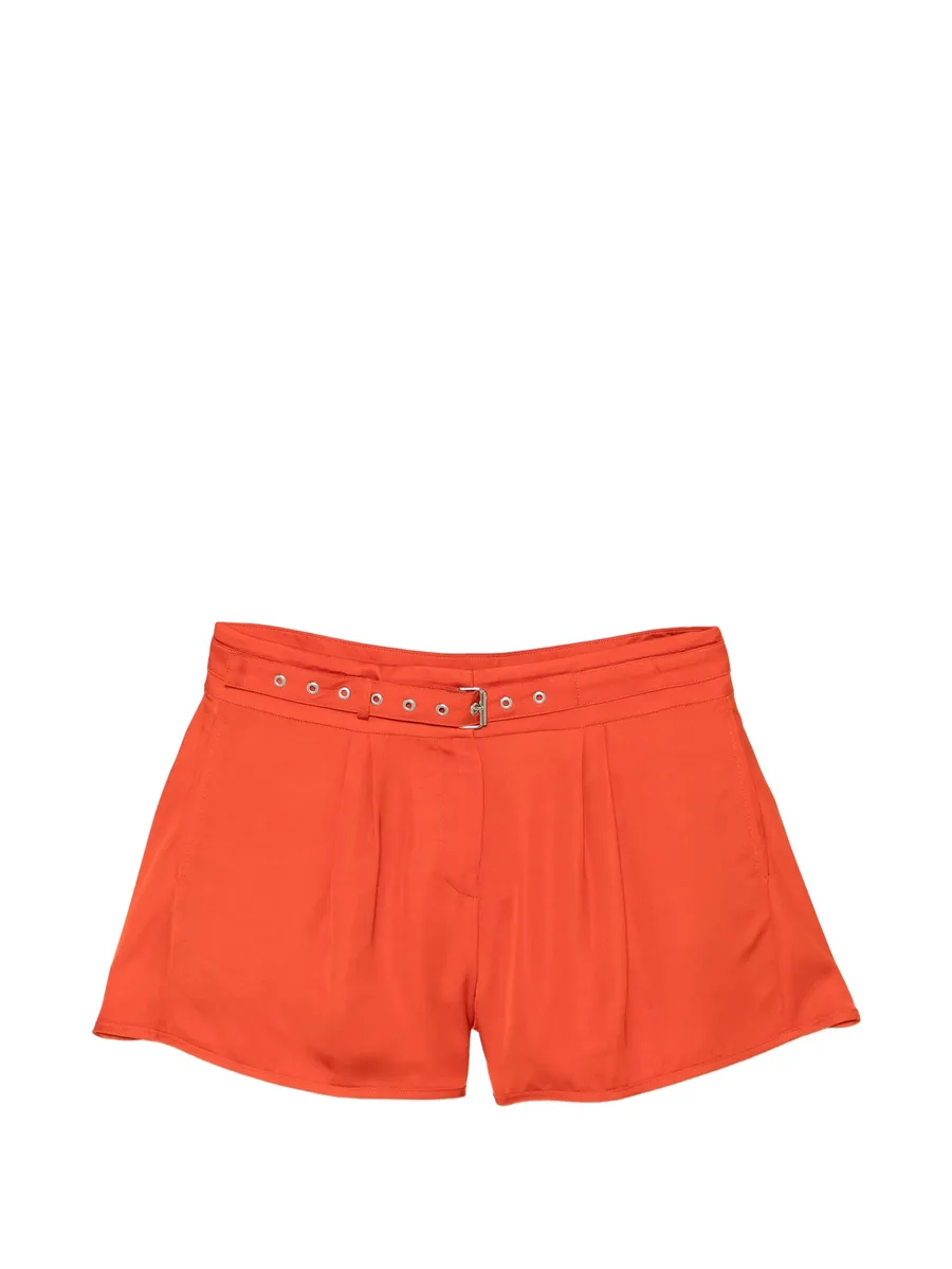 belted pleated shorts 1