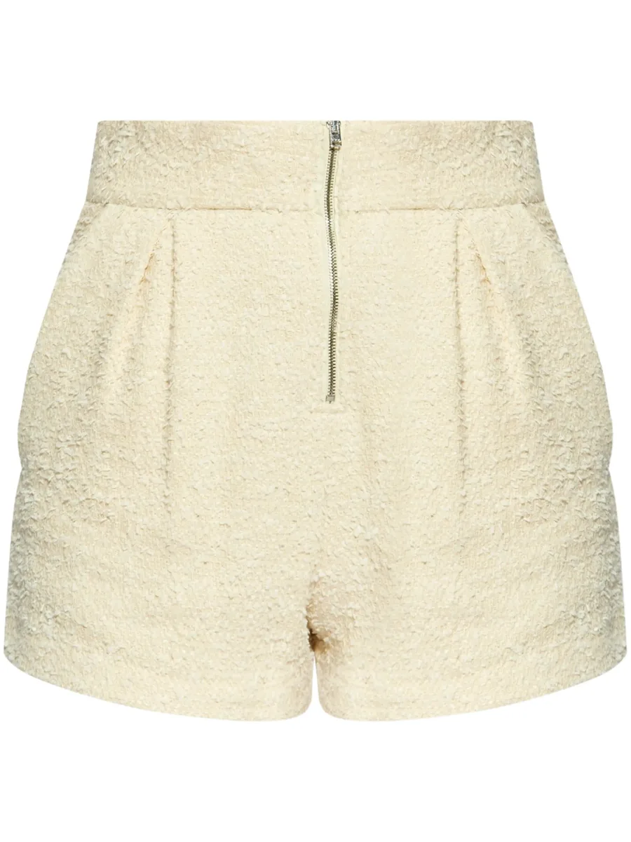 bouclé zip-up shorts 1