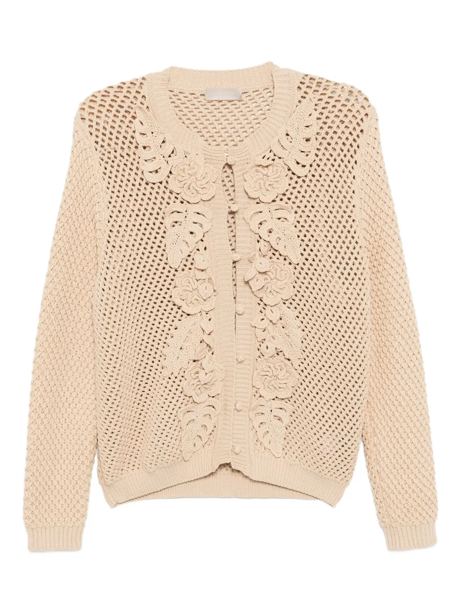 crochet-knit cardigan 1