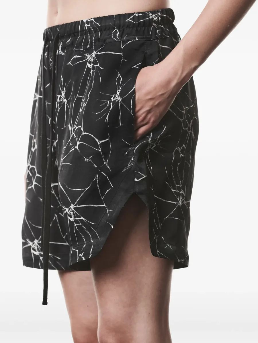 marble print shorts 7
