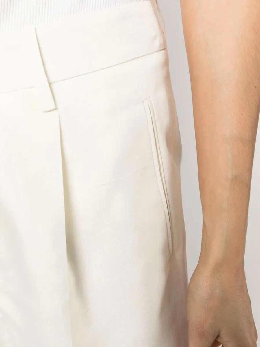 high-rise gathered shorts 10