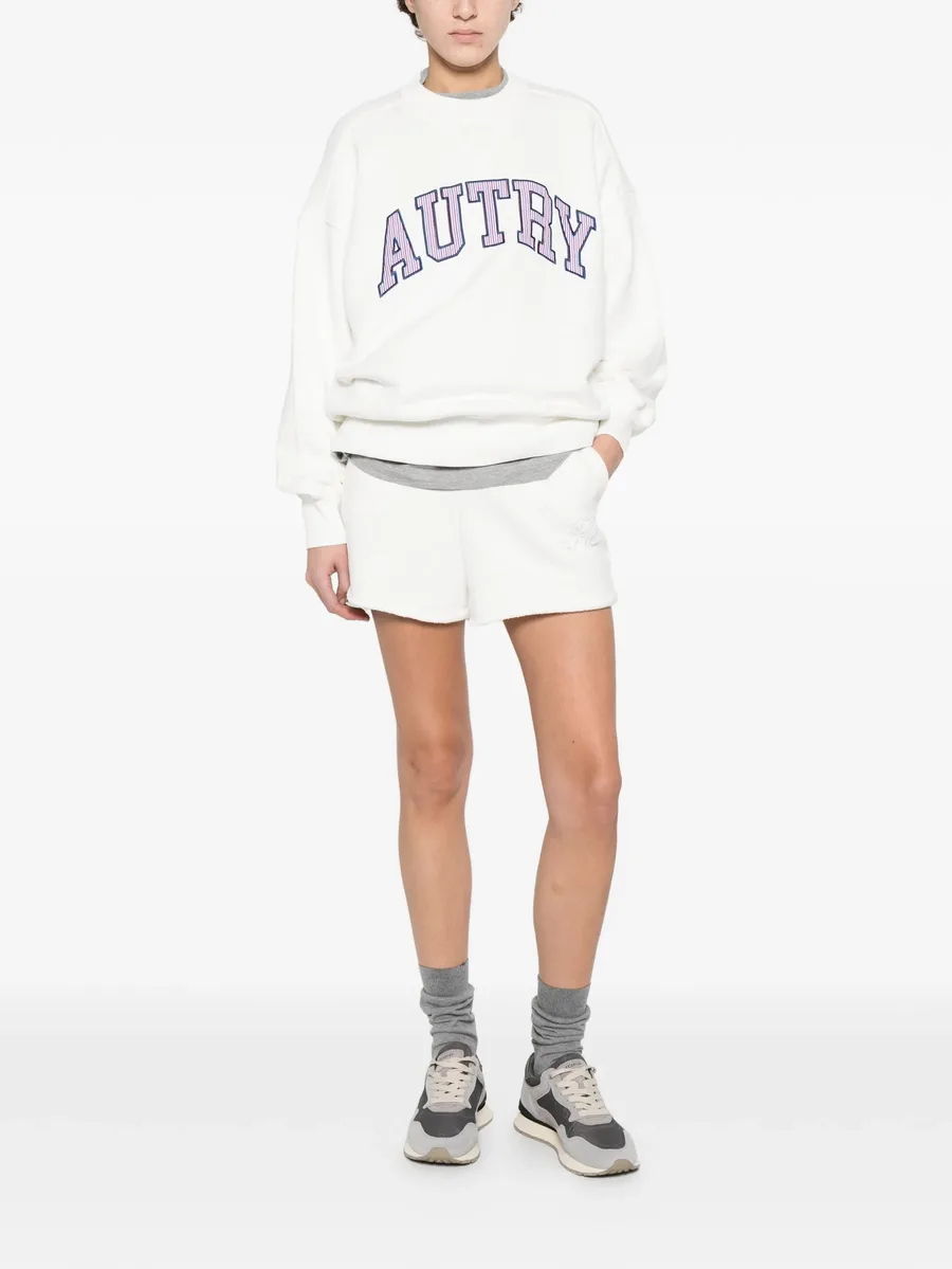 ribbed trim logo shorts 4