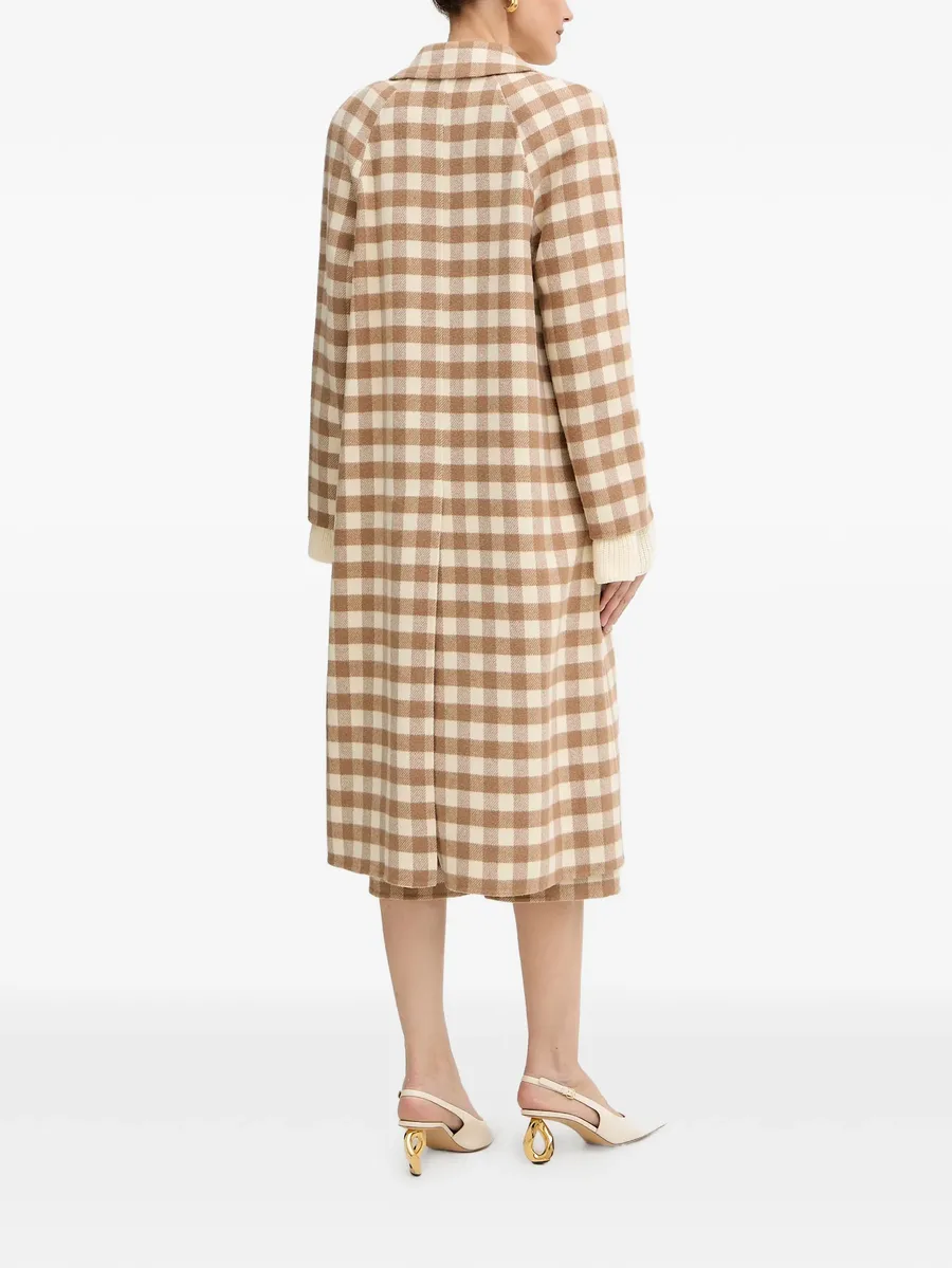 Scuderia checked button-up coat 5
