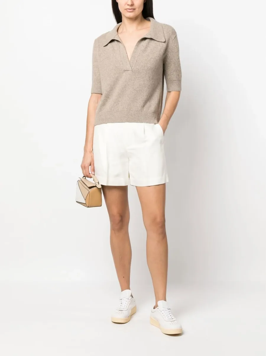 high-rise gathered shorts 4