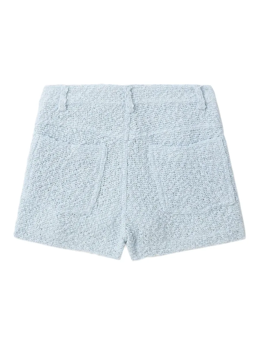high-waisted tweed shorts 12