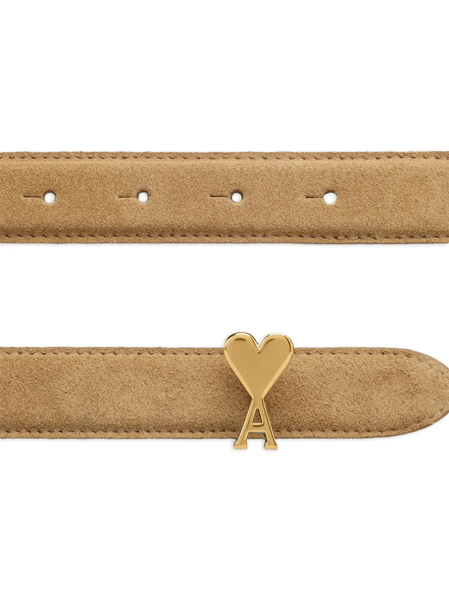 cowhide leather Ami De Coeur buckle belt 3