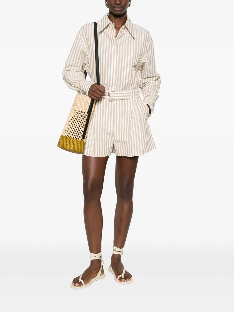 Anemone striped belted shorts 4