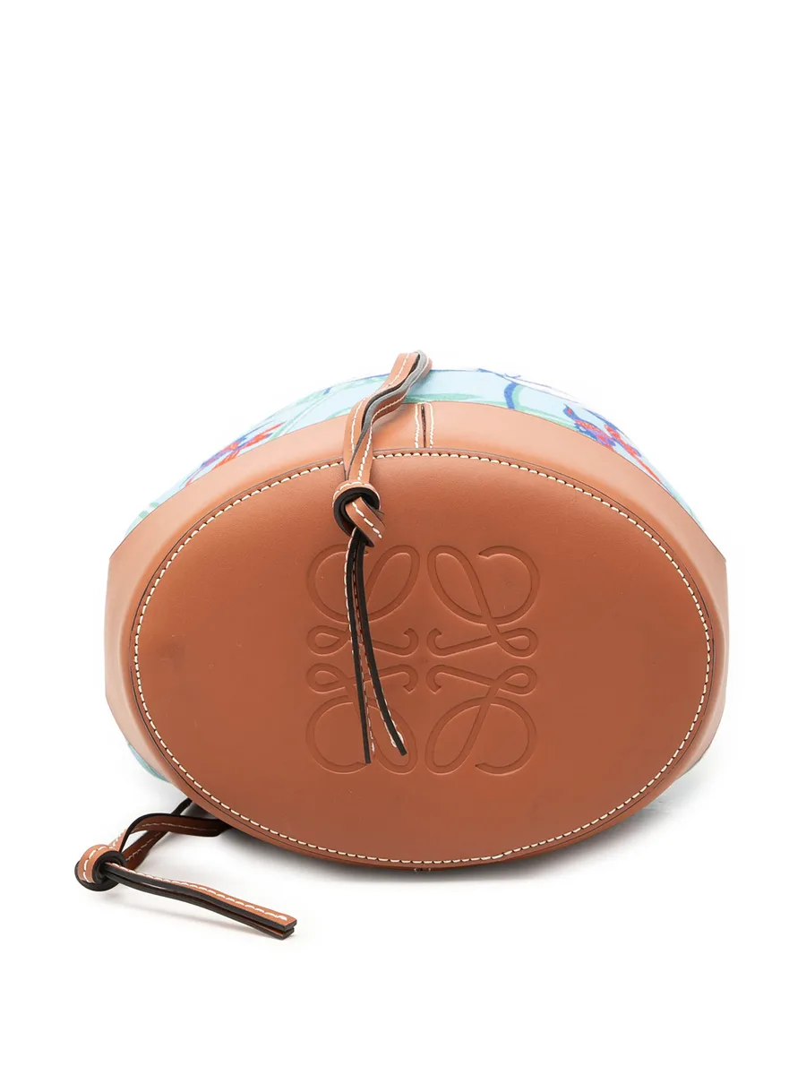 2020 Paulas Ibiza Small Canvas Balloon bucket bag 7