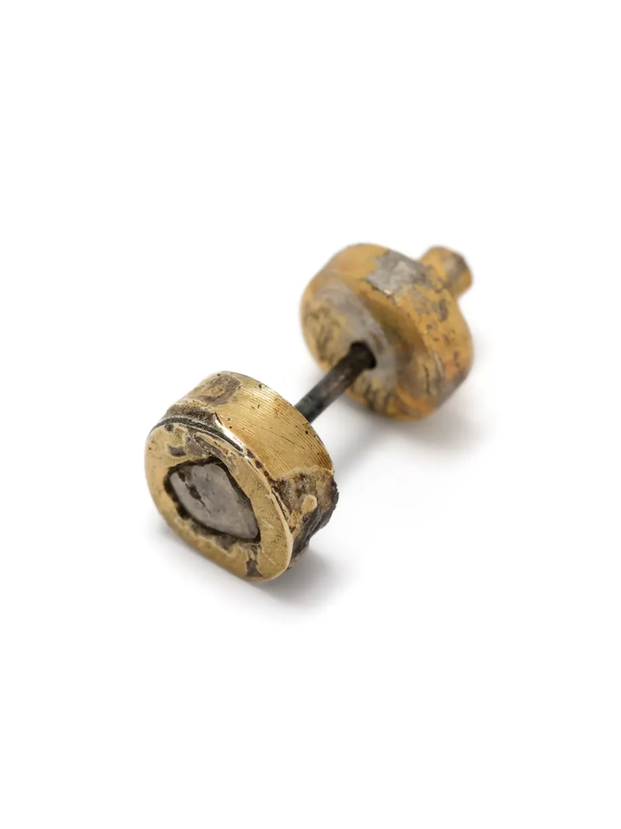 единичная серьга-гвоздик KA18K+FCDIA 5