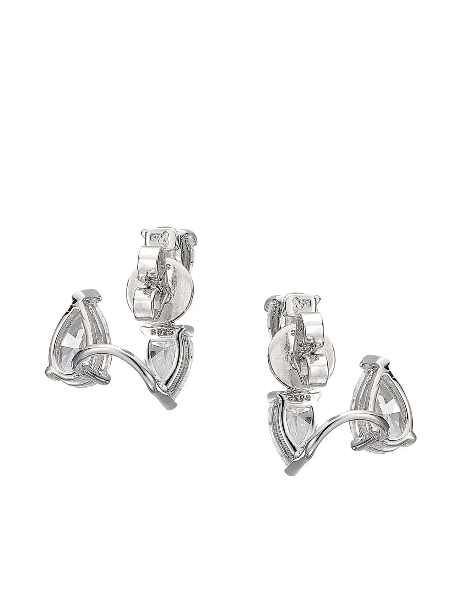 Floating Nova diamond huggie earrings 7