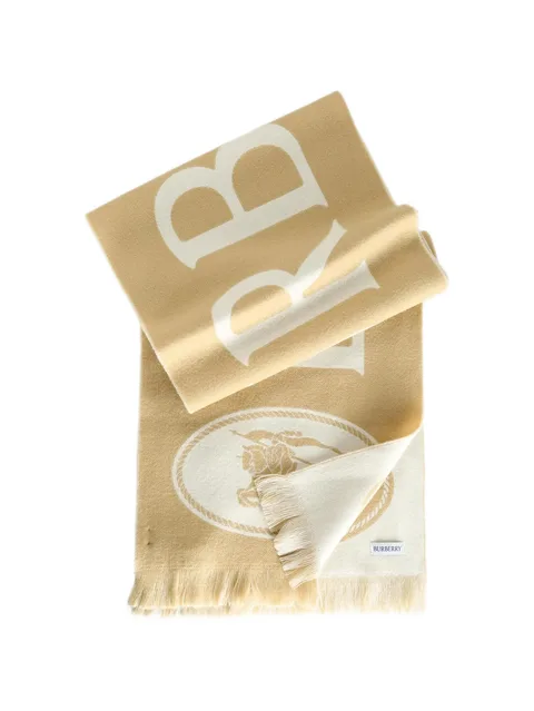 logo wool scarf