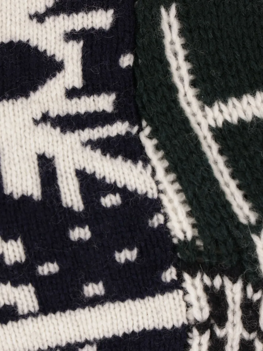 patchwork short-sleeve sweater 6