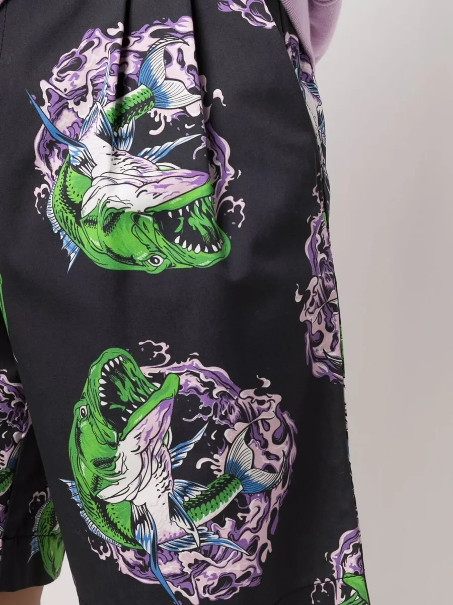 graphic-print straight-leg shorts 9