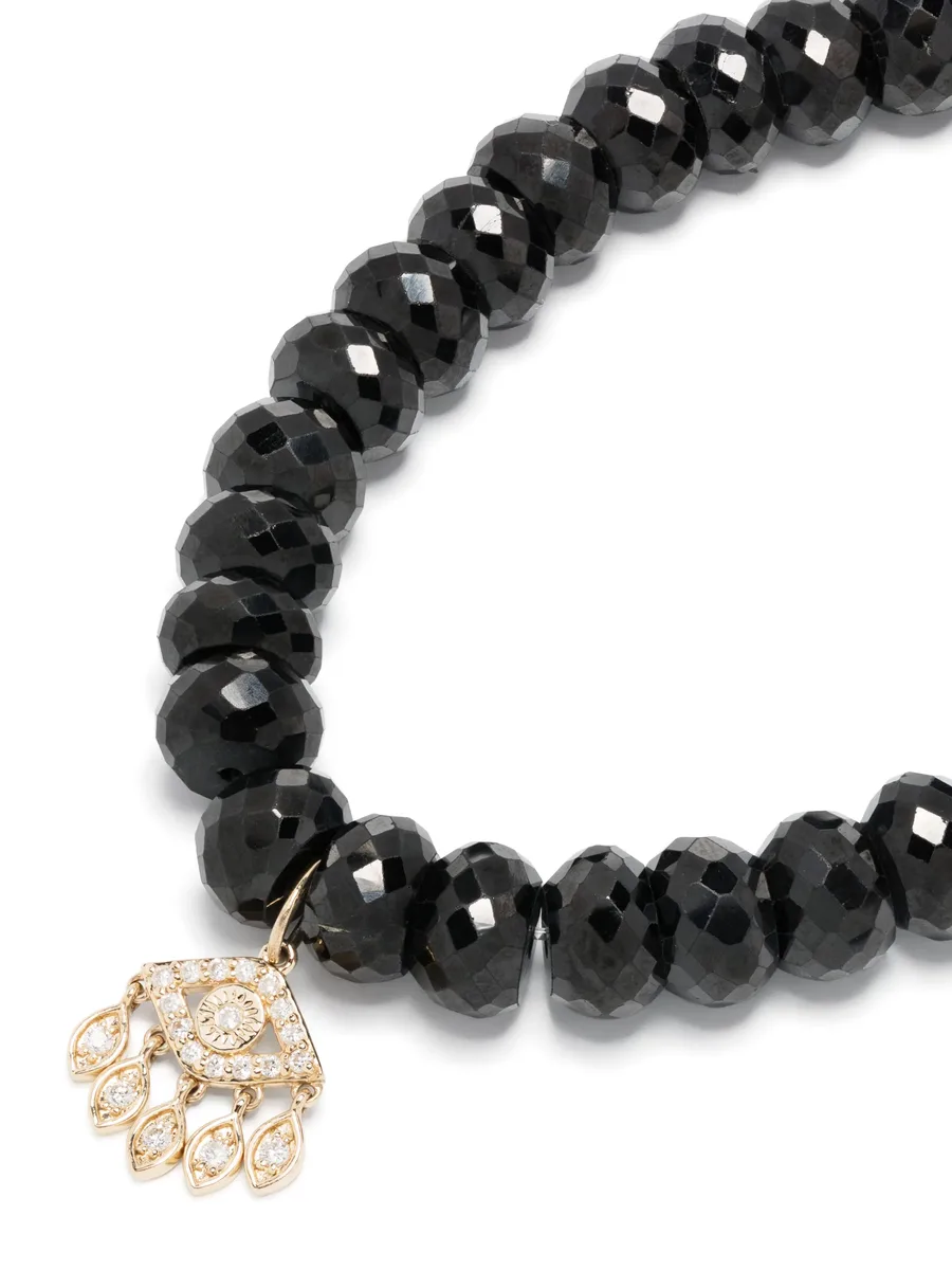 14kt gold Tear Drops Evil Eye multi-stone bracelet 5