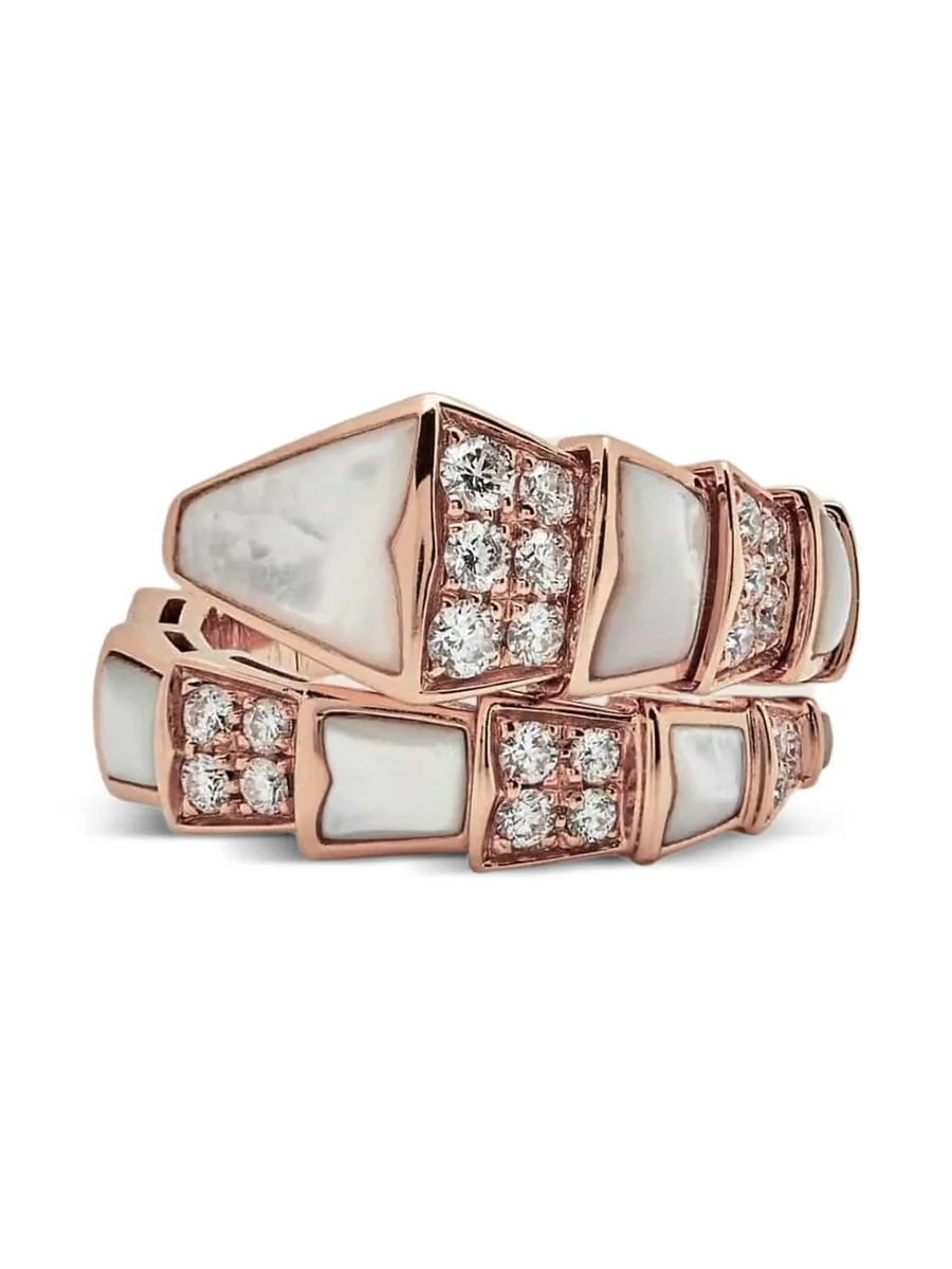 кольцо Serpenti Viper из розового золота с бриллиантами 6