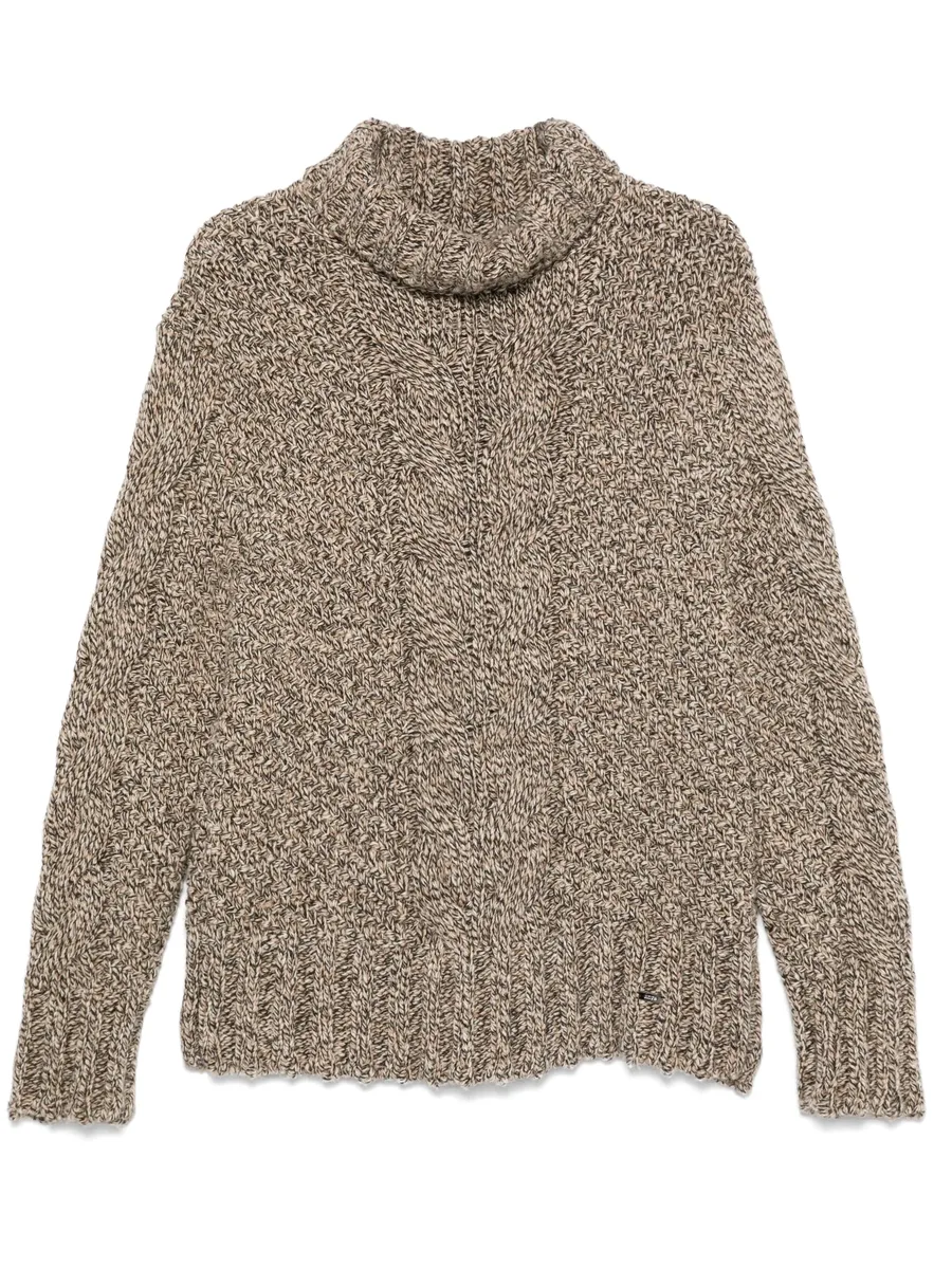 marl-knit sweater 1