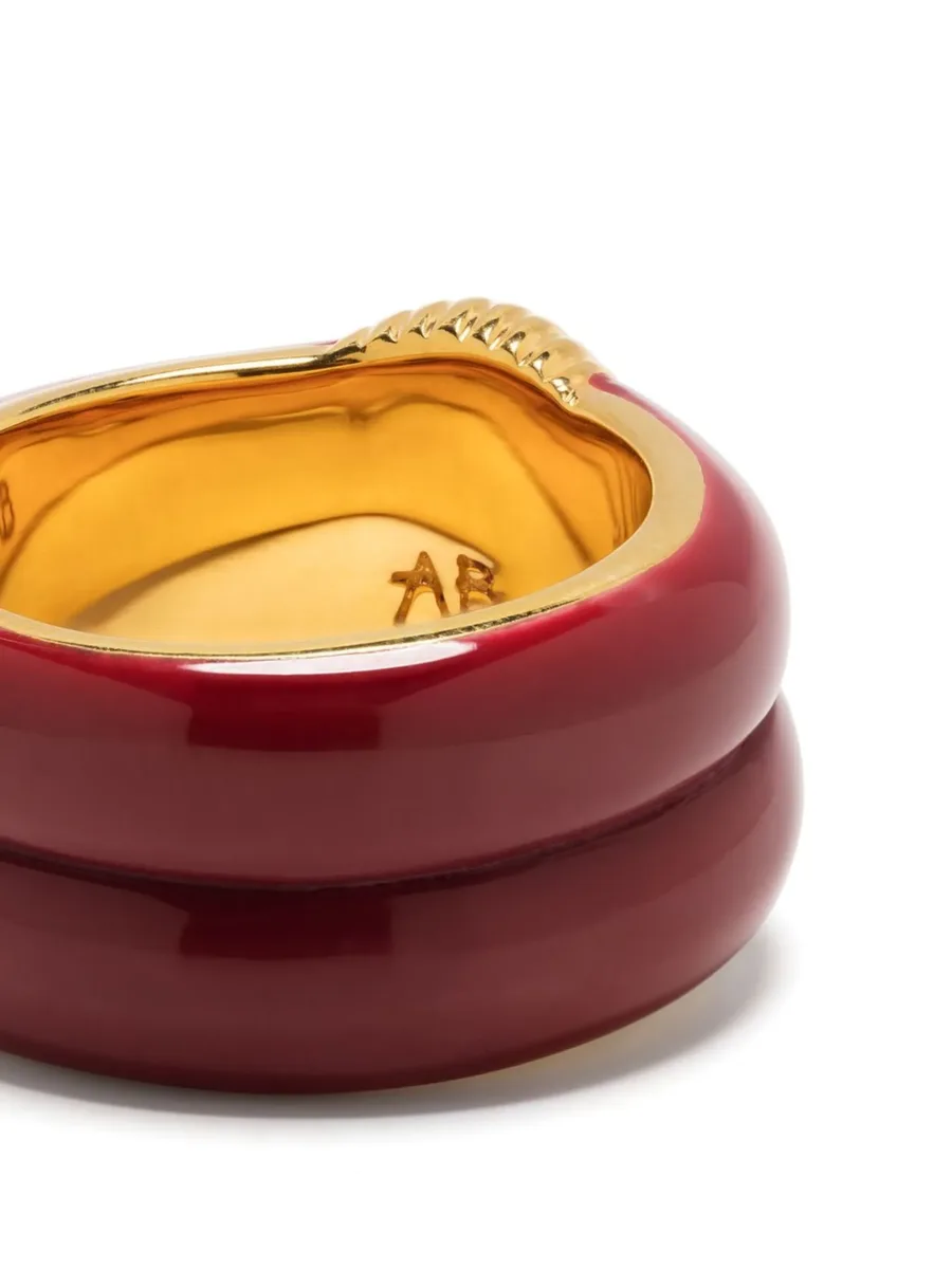 Katt enamelled finger ring 7