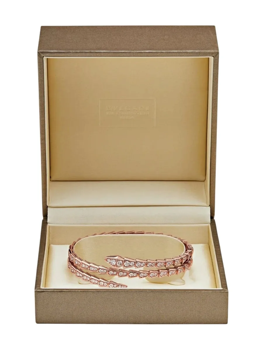 браслет Serpenti Viper из розового золота с бриллиантами 8
