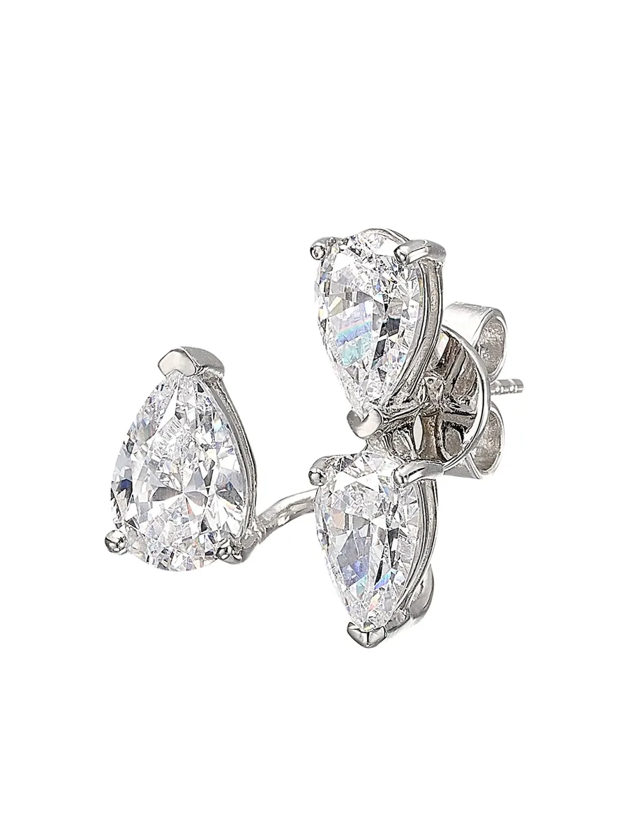 Floating Nova diamond huggie earrings 10