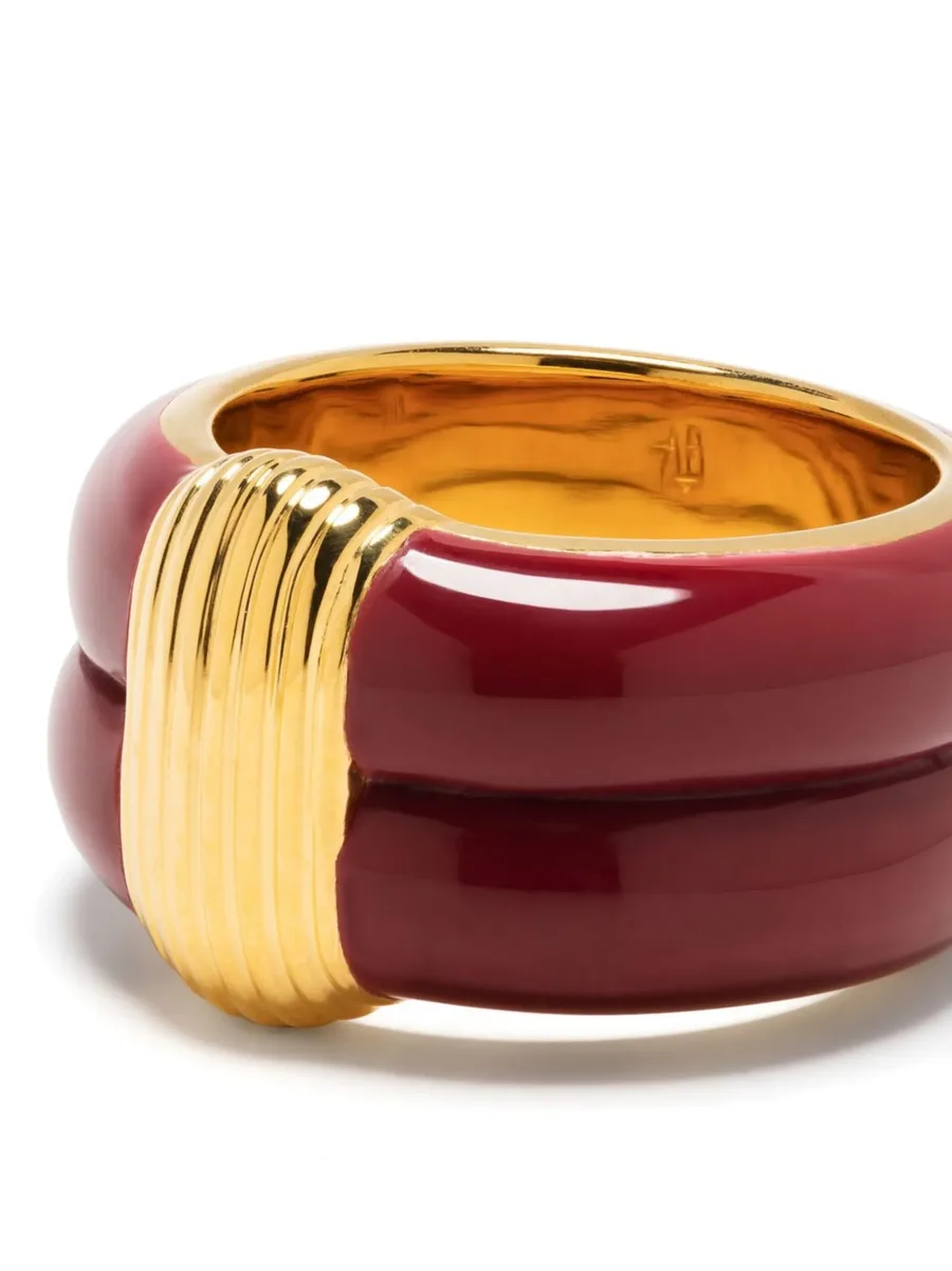 Katt enamelled finger ring 6