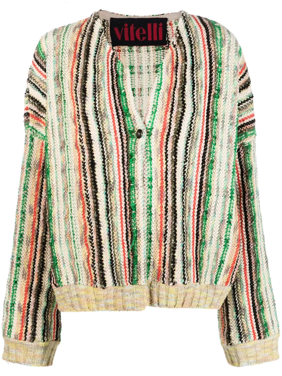 striped knit cardigan 1