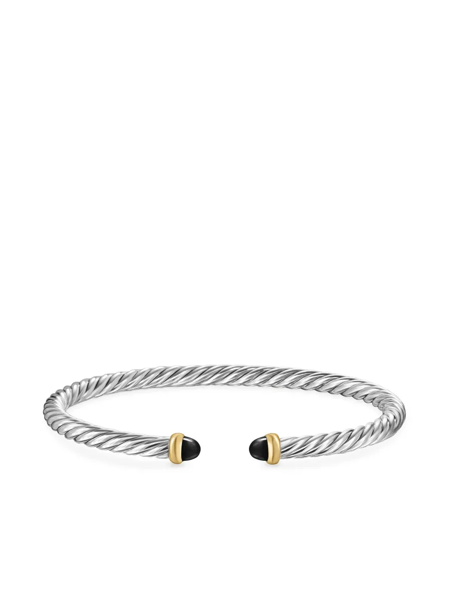 браслет Cable Flex из серебра и желтого золота (4 мм) 7