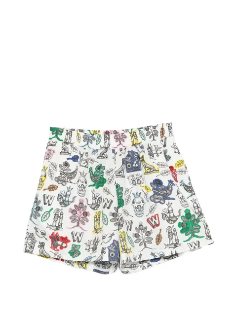 graphic-print shorts