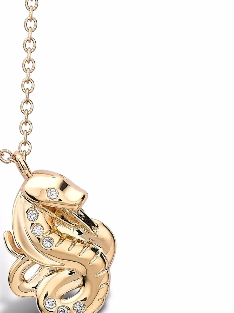 колье Zodiac Snake из желтого золота с бриллиантами 3