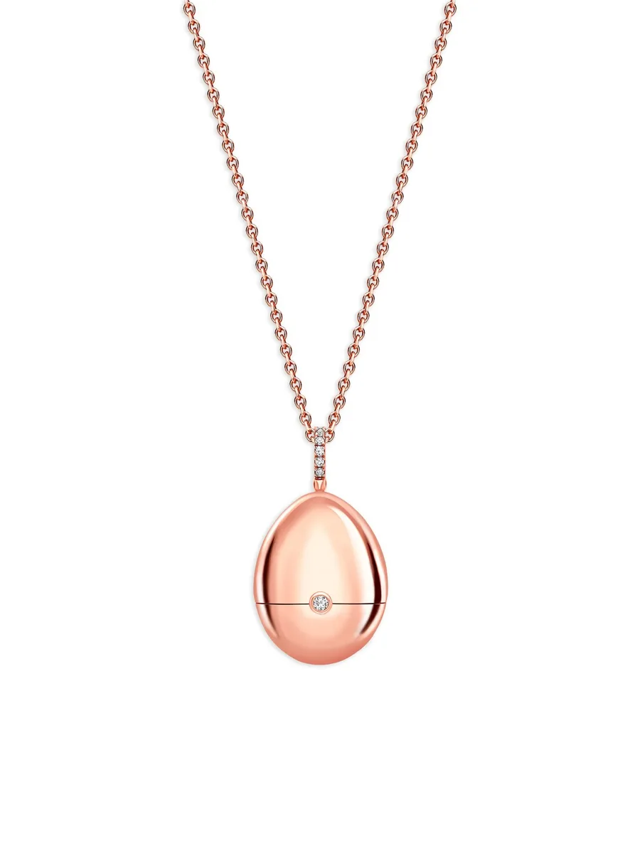 колье Fabergé Essence Heart Surprise из розового золота с рубином 3