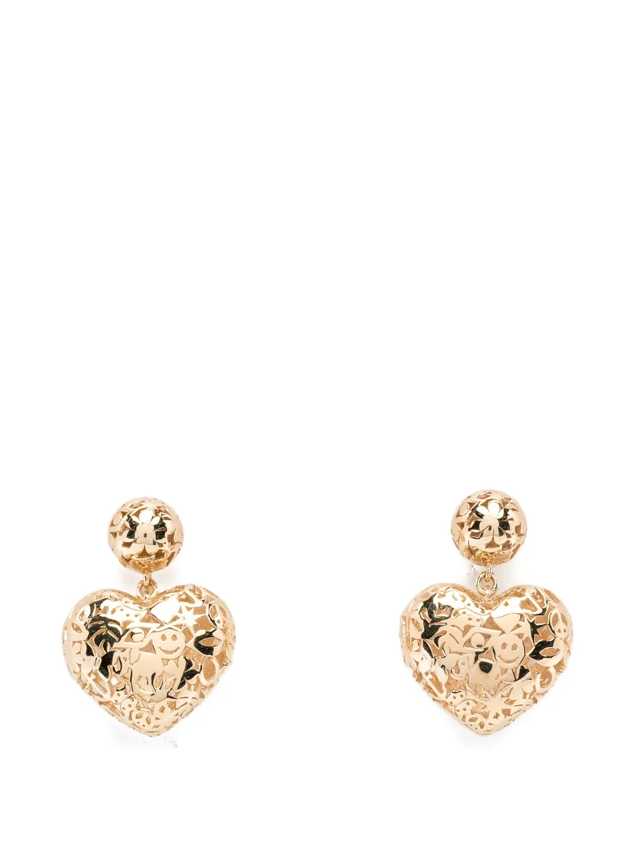 wallpaper heart bead drop earrings 1