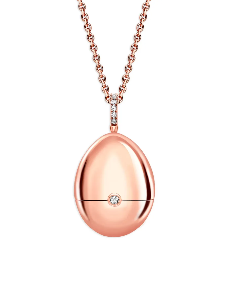 колье Fabergé Essence Heart Surprise из розового золота с рубином 5