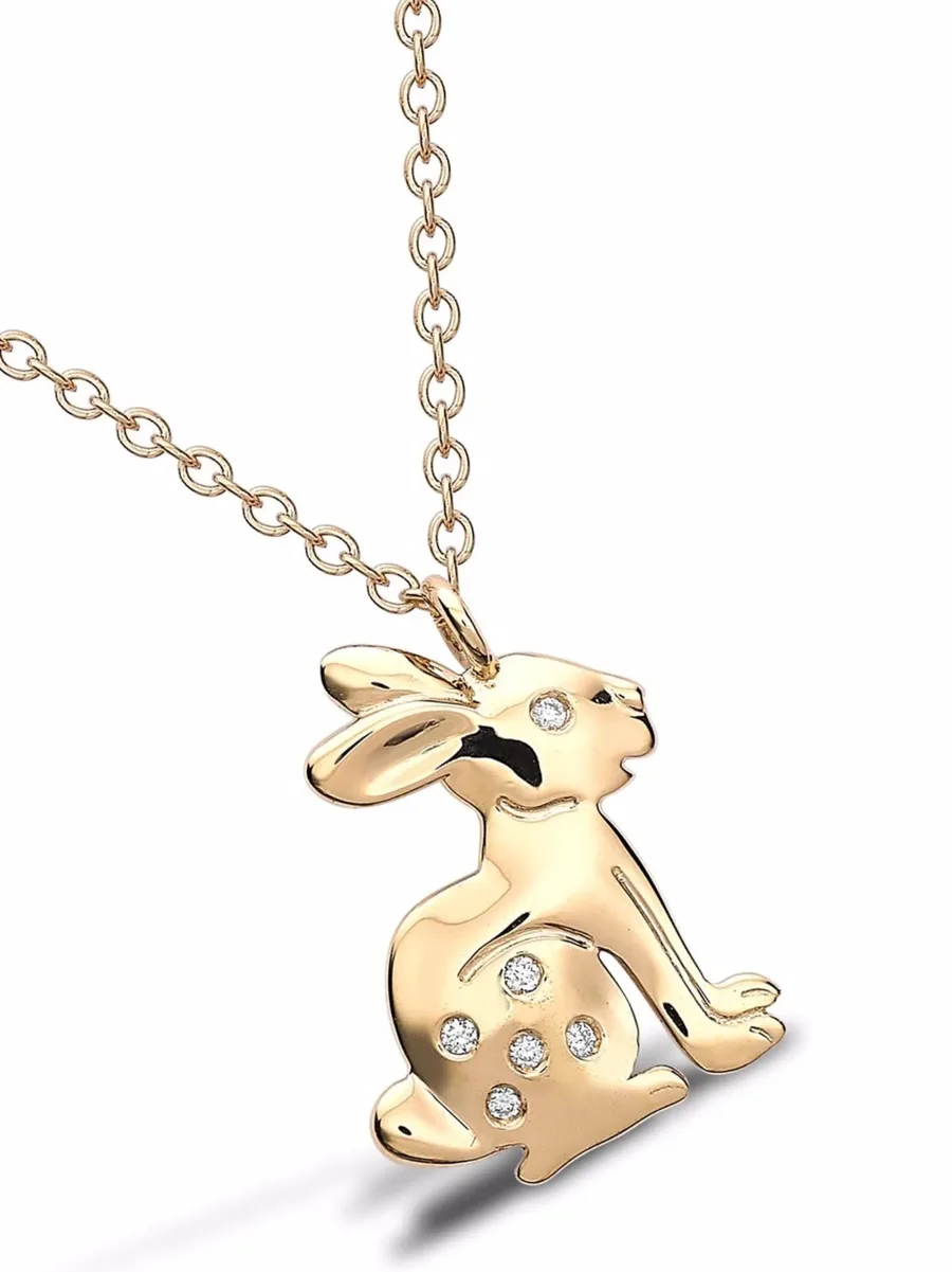 подвеска Zodiac Rabbit из желтого золота с бриллиантами 3