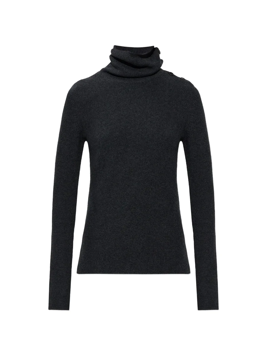 button roll-neck sweater 1