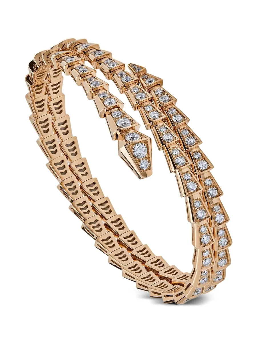 браслет Serpenti Viper из розового золота с бриллиантами 3