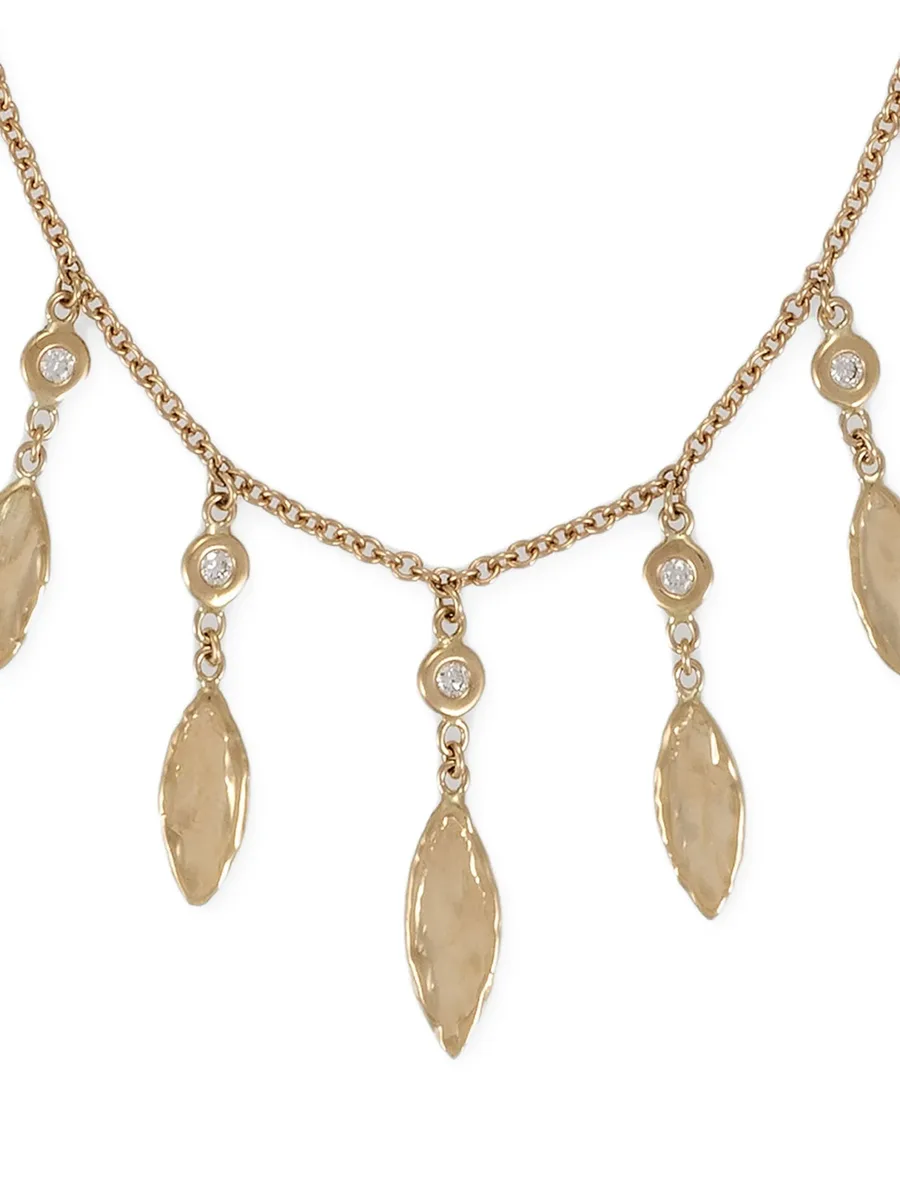 14CT yellow gold Shakers diamond necklace 3