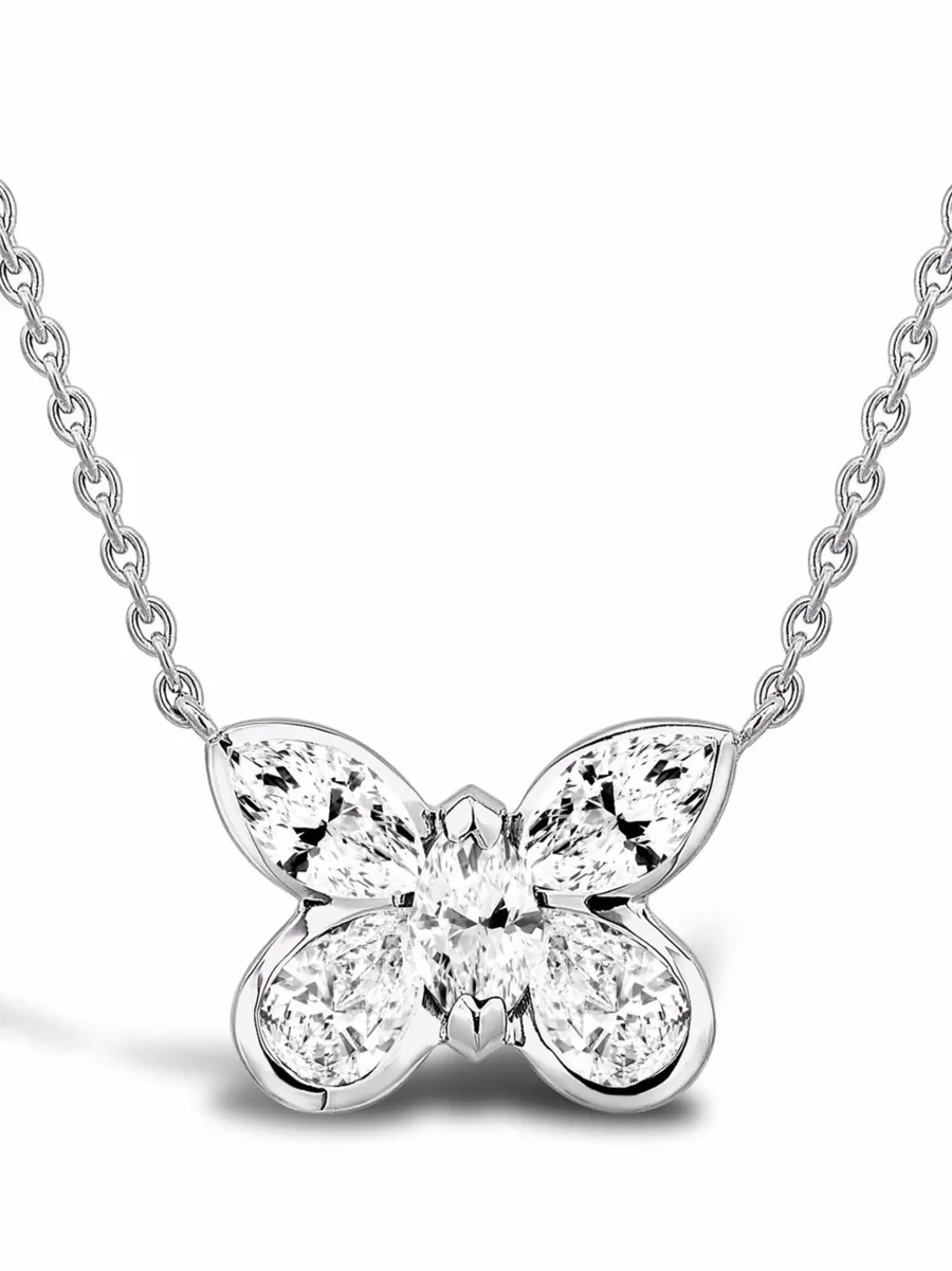 колье Butterfly из белого золота с бриллиантами 1