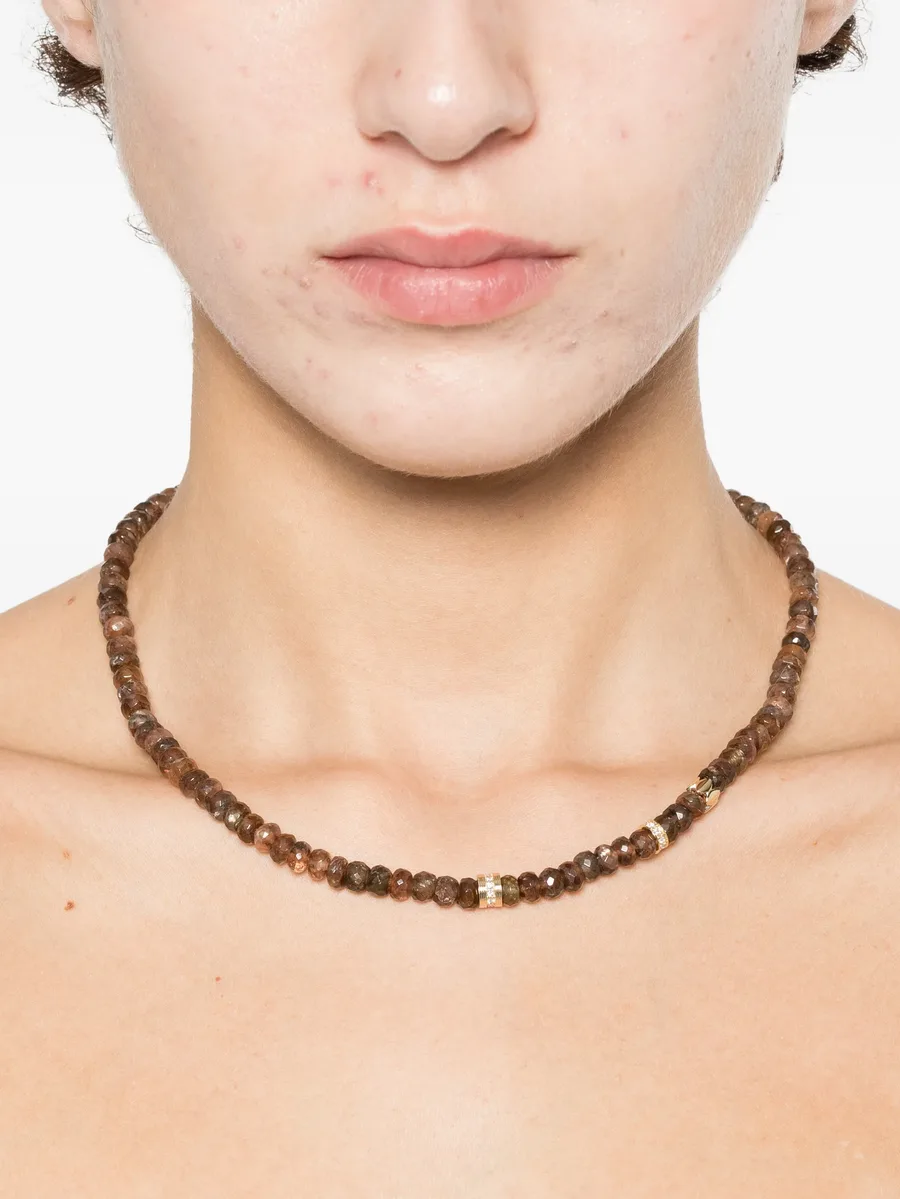 Andalusite rondelle detail necklace 3
