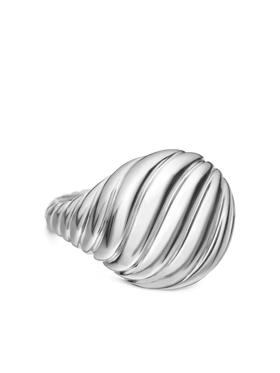 серебряное кольцо Sculpted Cable (13 мм) 1