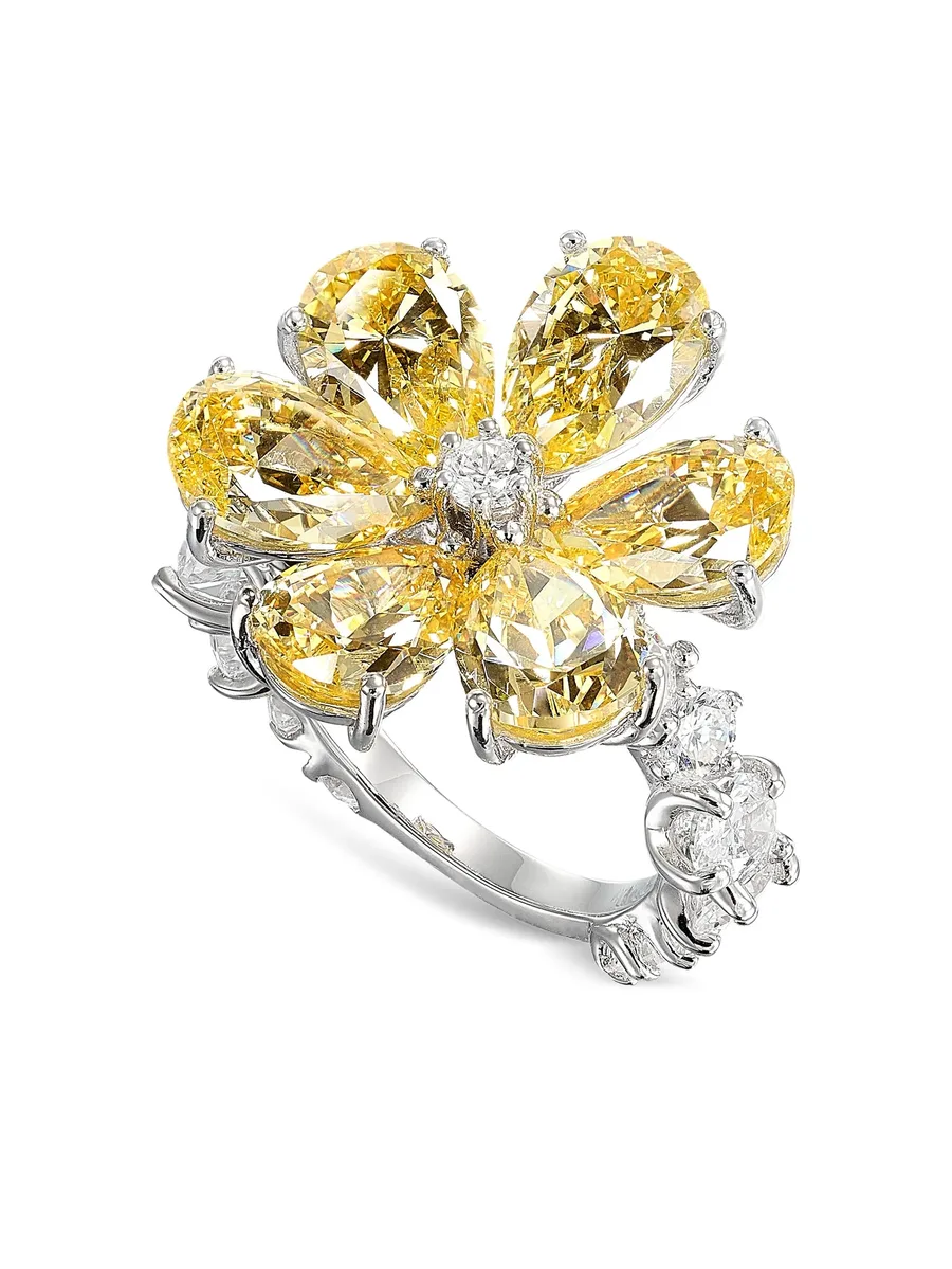 кольцо Marguerite Daisy из белого золота с бриллиантами 1