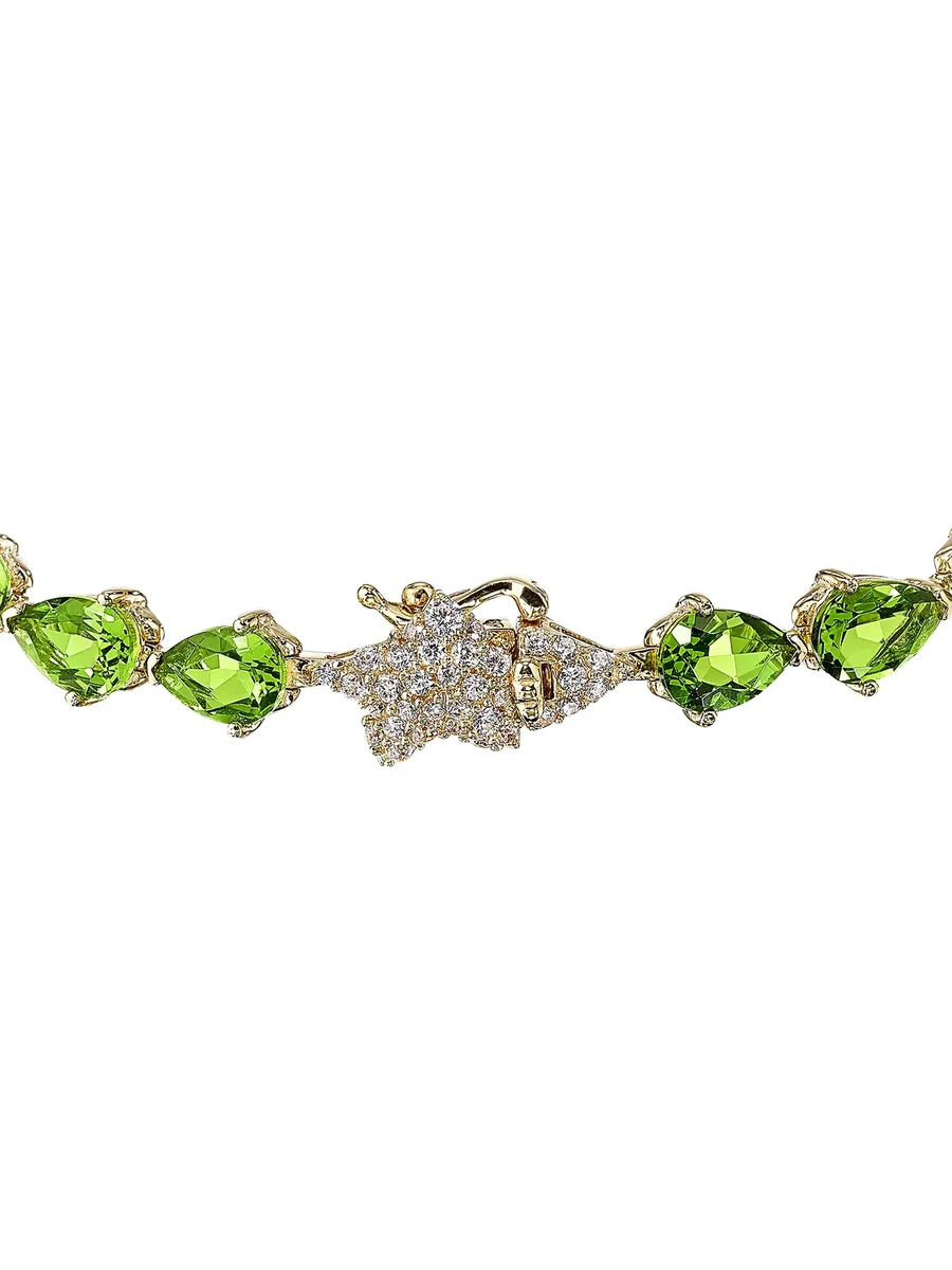 18kt gold vermeil Emerald Nova gemstone necklace 3