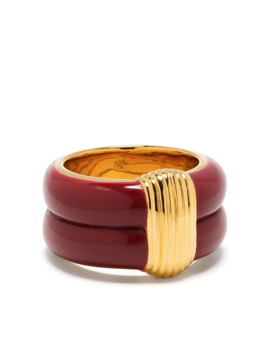 Katt enamelled finger ring 1