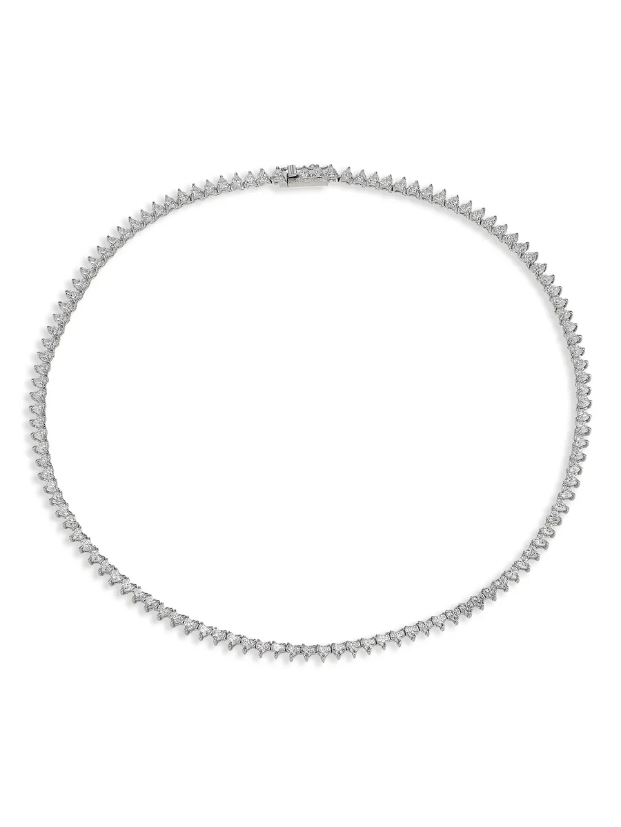 колье Petite Eternity Heart из белого золота 1