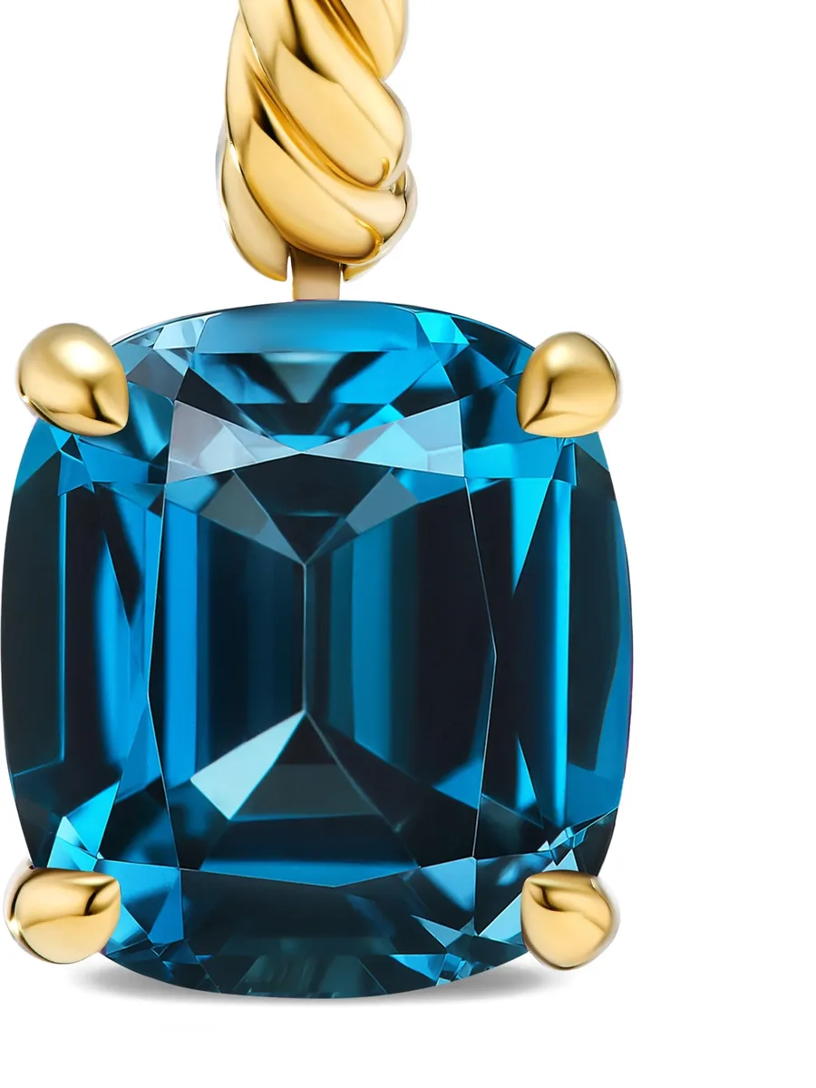 серьги-подвески Marbella из желтого золота с топазами 7