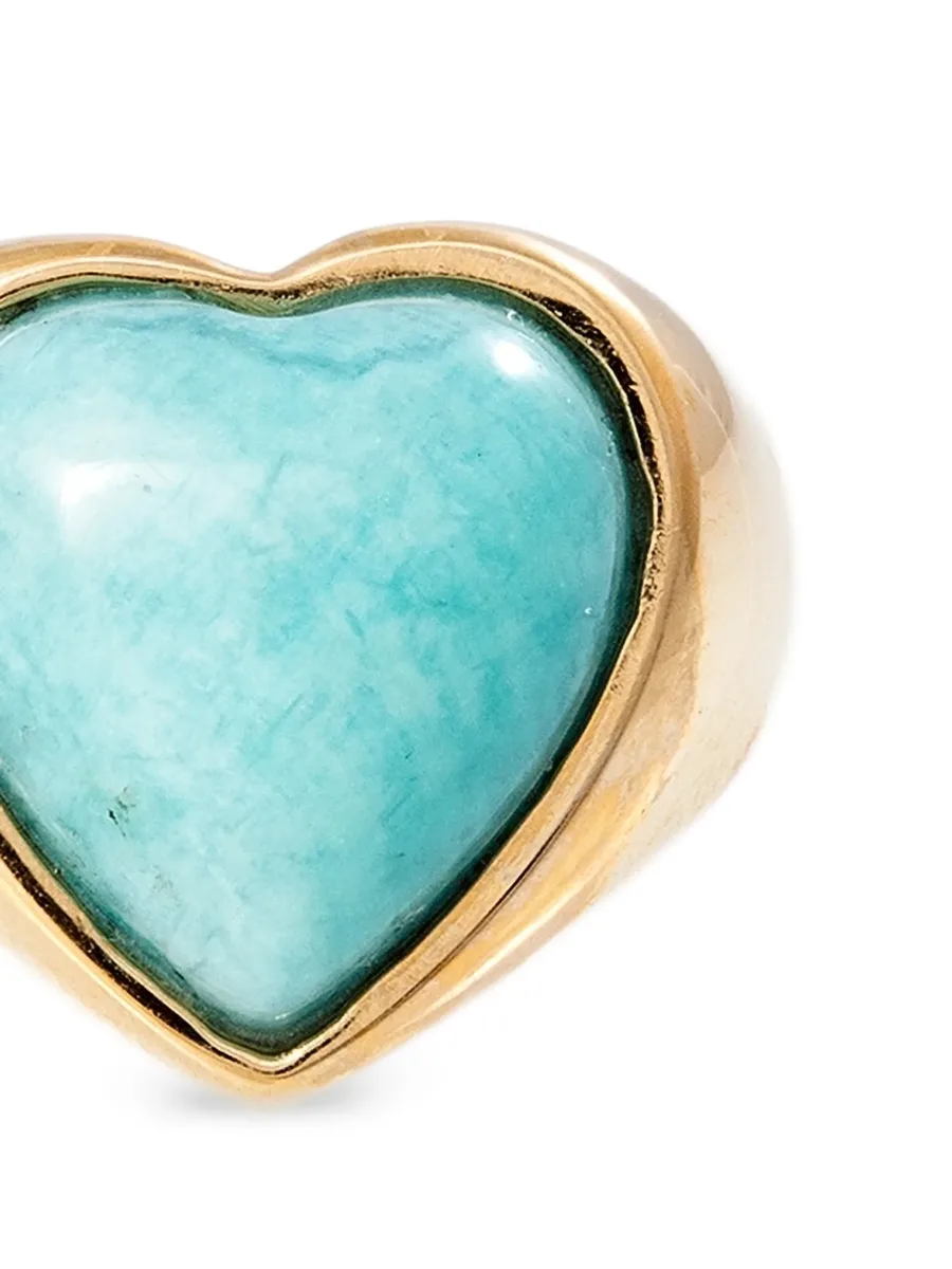 14K yellow gold heart-shaped amazonite ring 3