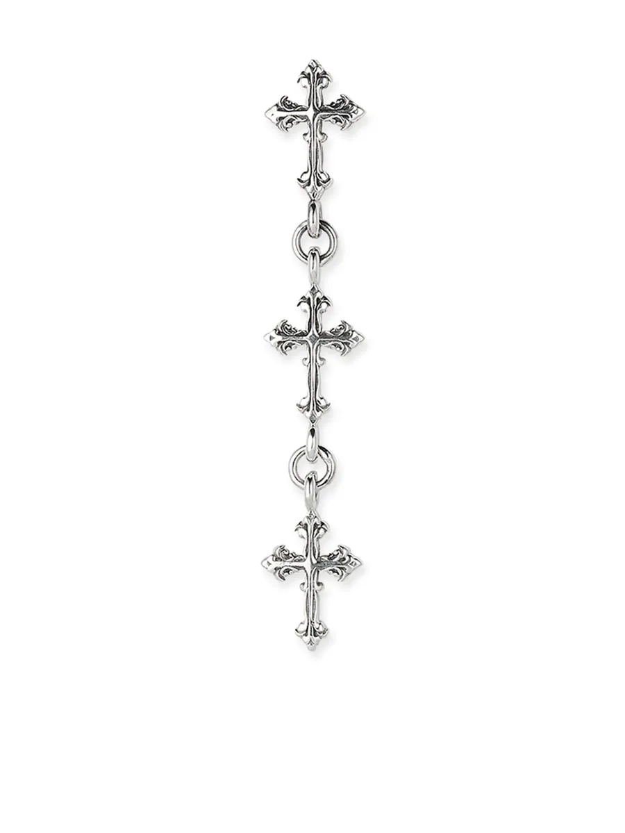 серебряная серьга-подвеска Avelli Cross 1