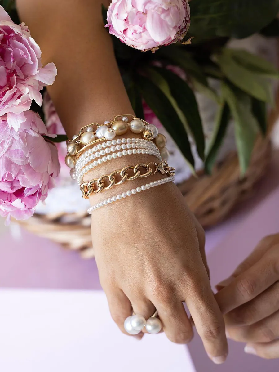 14K yellow gold Baby Ayoka Pearl bracelet 5