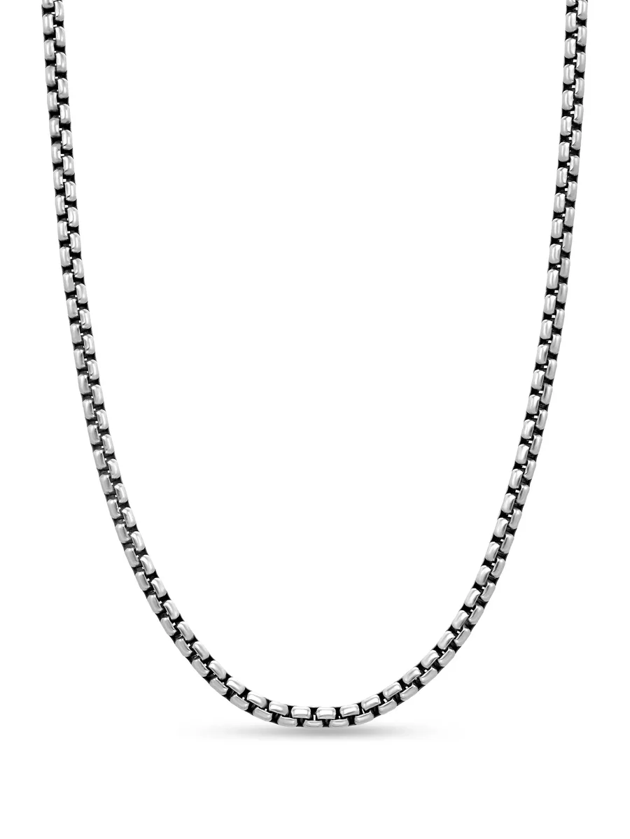 колье Box Chain из желтого золота и серебра (3.6 мм) 3