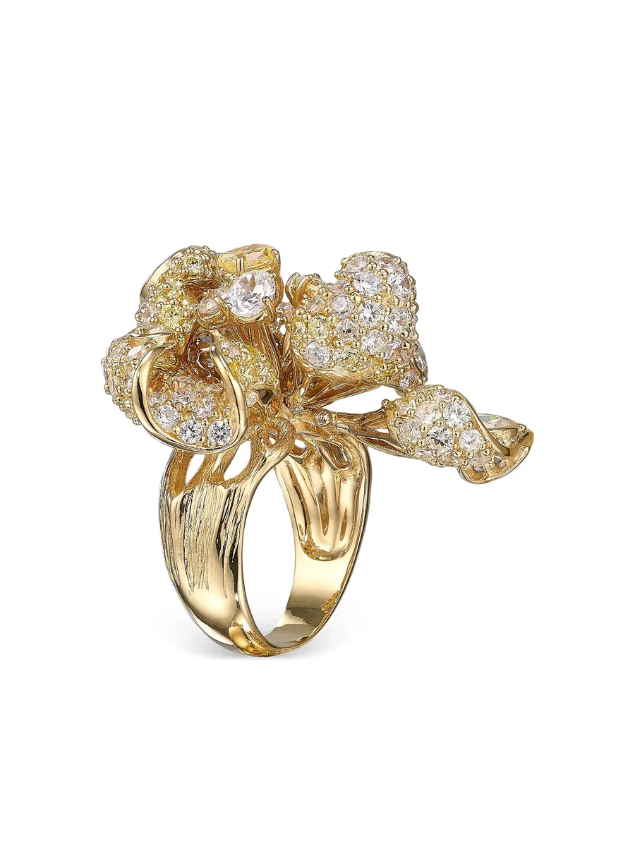 кольцо Mini Bloomingdale из позолоченного серебра 6