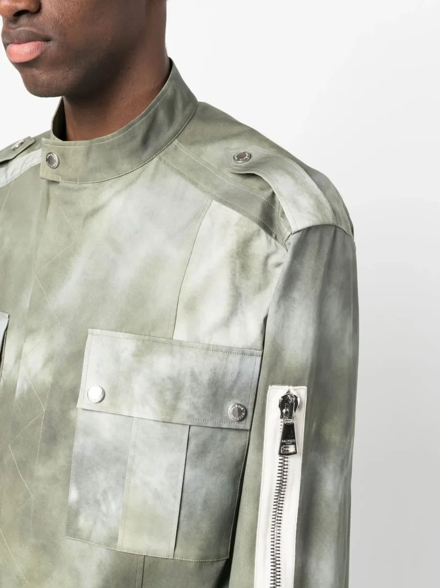 faded-effect military jacket 10